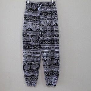 Elephant draw string Thai pants sweatpants NWOT
